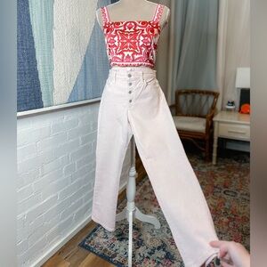 Universal Thread Pink High Rise Slim Straight Jeans